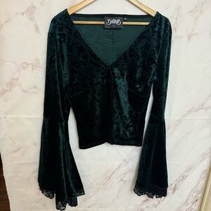 Killstar Aetheling Unicorn Velvet 70’s Top - B43